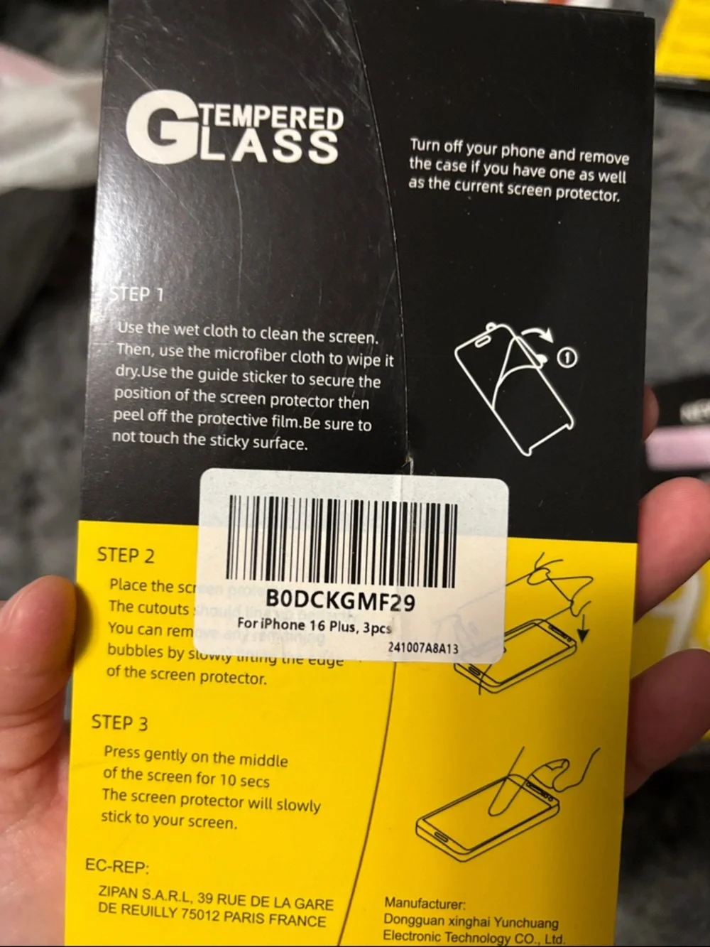 Tempered Glass Screen Protectors - 3 pcs Apple iPhone 14, 15 & 16 plus,